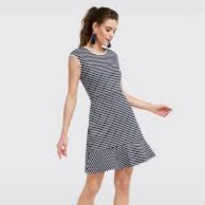 Draper James stripe sleeveless ponte dress- NWOT